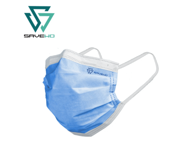 SAVEWO Premium Mask 救世超卓平面型口罩 (粉藍色) - Image 2