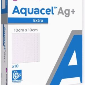 Aquacel Extra AG+ Hydrofiber Dressing 10x10cm
