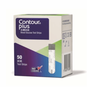 Ascensia Contour Plus Blood Glucose Test Strips (50pcs/box)