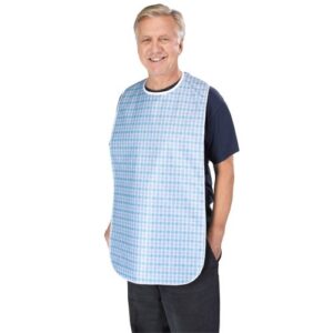 MIP Gingham design bib w/SNAPS