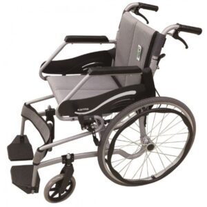 Karma lightweight aluminum alloy wheelchair with handbrake (gray wheel)
