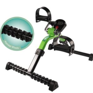 Folding Pedal Exerciser with Digital Meter and Massage Wheels